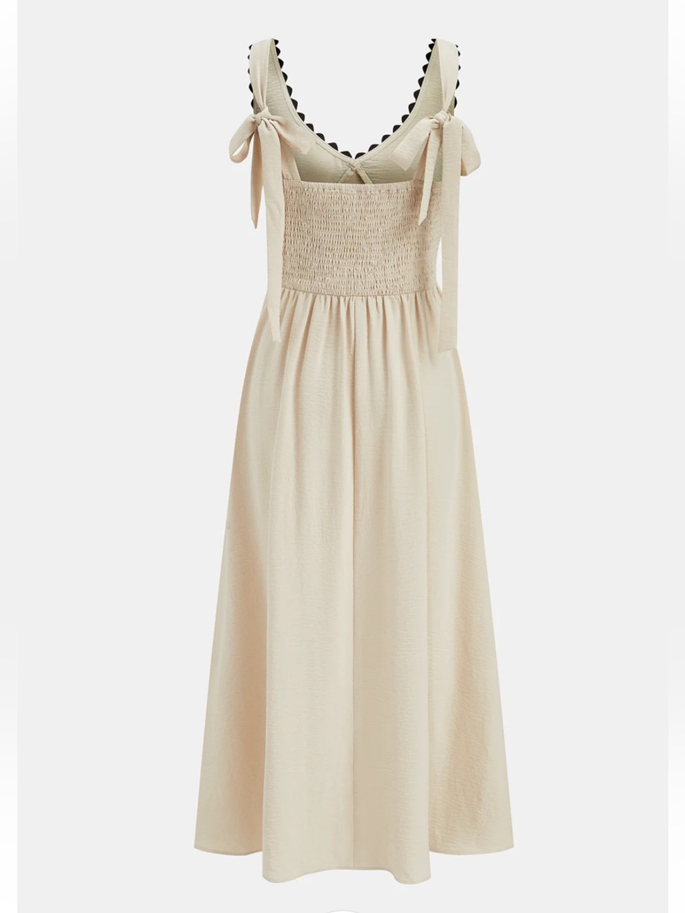 Commense Contrast Wavy Trim Sleeveless Maxi Dress Size Small NWT - Picture 3 of 5